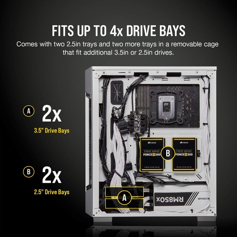 Corsair iCUE 220T RGB Airflow Mid-Tower ATX Case White Tempered Glass - 2