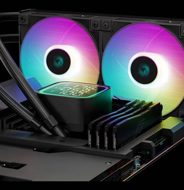 مبرد DeepCool LD360 360mm AIO Liquid ARGB أسود - 4