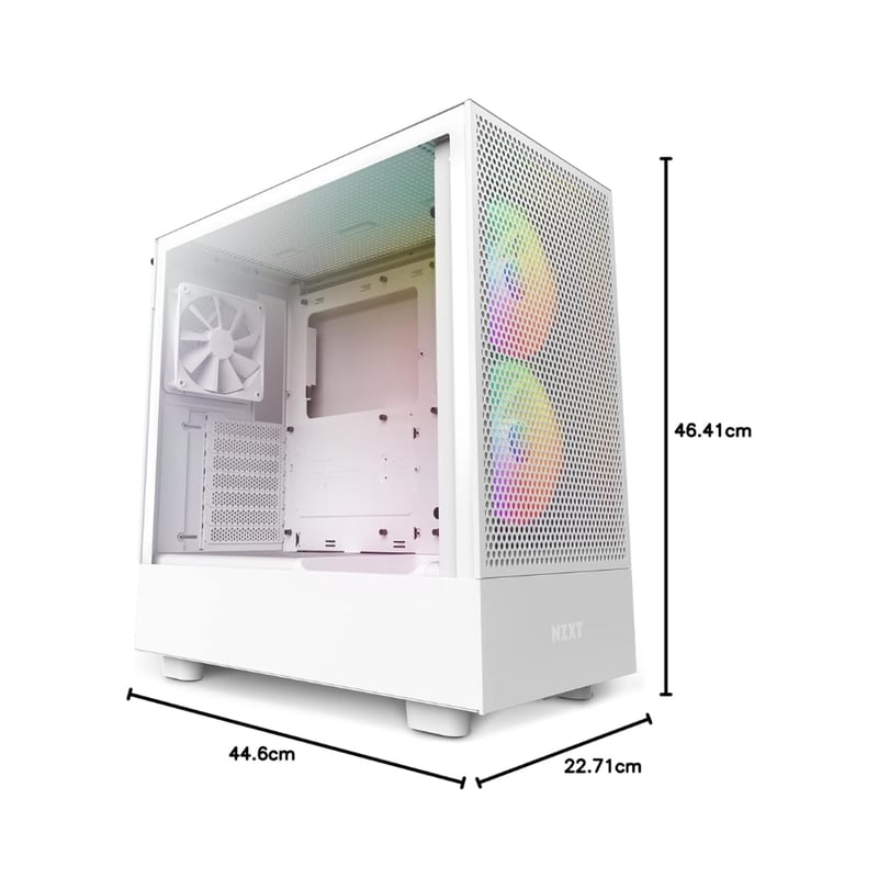 كيس NZXT H5 Flow Mid-Tower أبيض RGB Edition - 4