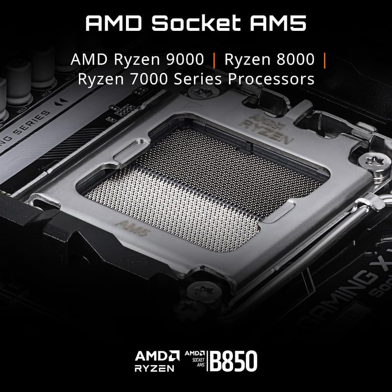 لوحة أم جيجابايت ألعاب GIGABYTE B850 GAMING WIFI6 بمقبس AMD AM5 ودعم ذاكرة DDR5 بحجم ATX - 6