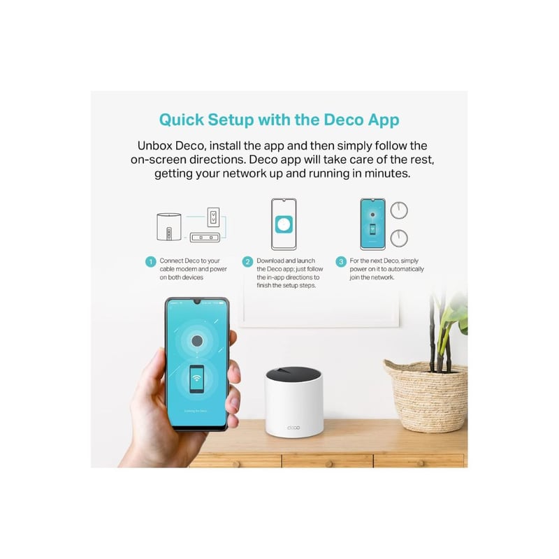راوتر TP-Link Deco X55 AX3000 WiFi 6 Dual-Band 1‑Pack - 7