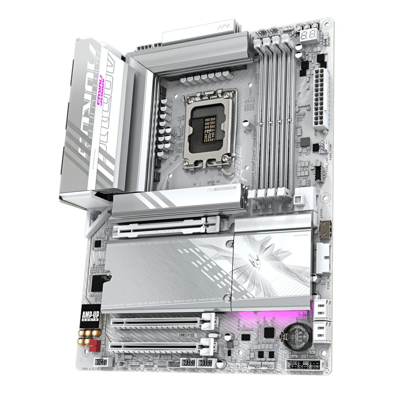 لوحة أم جيجابايت أوروس GIGABYTE Z890 AORUS ELITE WIFI7 ICE باللون الأبيض بمقبس LGA 1851 ودعم ذاكرة DDR5 بحجم ATX - 5