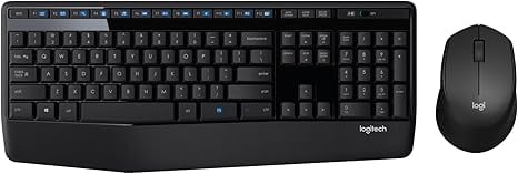 Logitech MK345 Wireless Combo Keyboard and Mouse Black - 1