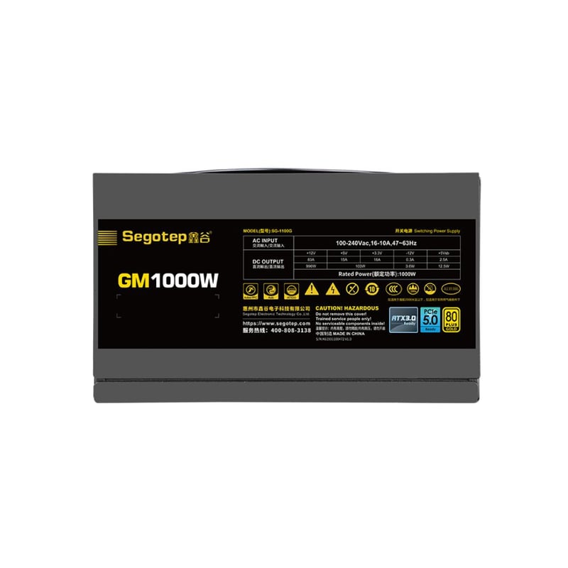 Segotep GM1000W 1000W 80+ Gold Full Modular ATX 3.1 PSU - 6