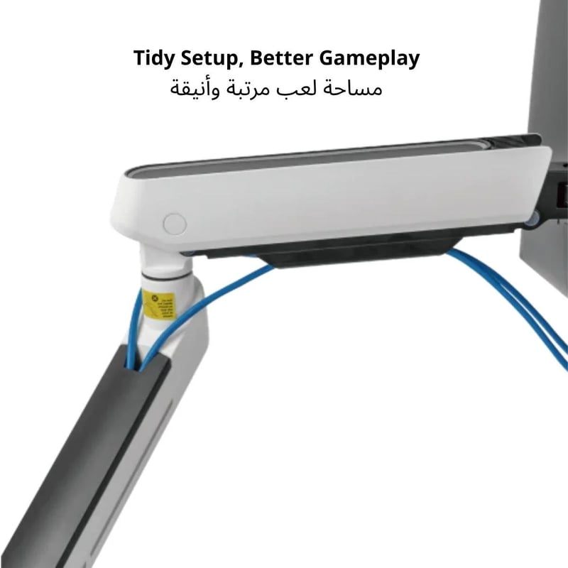 Avetron MA100 Spring-Assisted Gaming Monitor Arm 27"–45" Clamp Grommet - 3