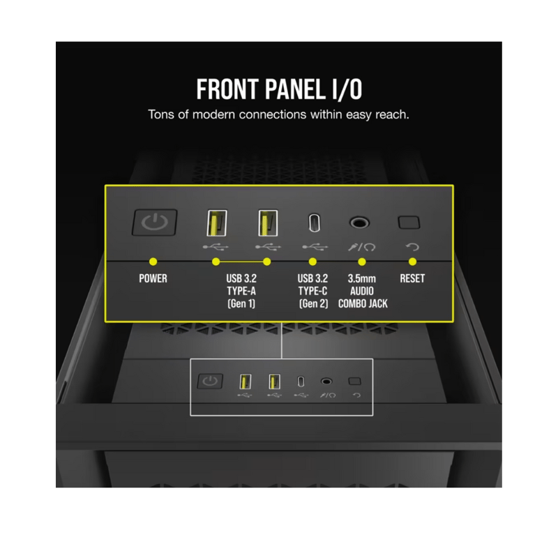 كيس Corsair 5000D iCUE Airflow Mid-Tower ATX Black - 5