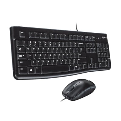 كيبورد Logitech MK120 Full-Size USB وماوس أسود - 5