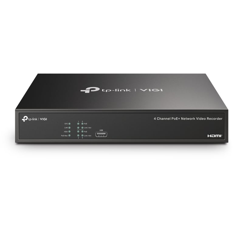مسجل فيديو شبكي TP-Link VIGI NVR1004H-4P بـ 4 قنوات PoE+ - 4