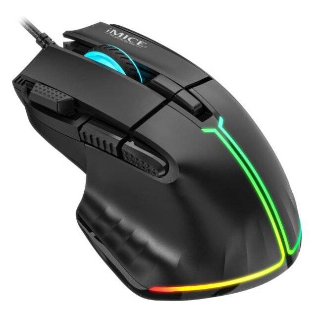 ماوس iMice T50 سلكي أسود 12800 DPI RGB - 5