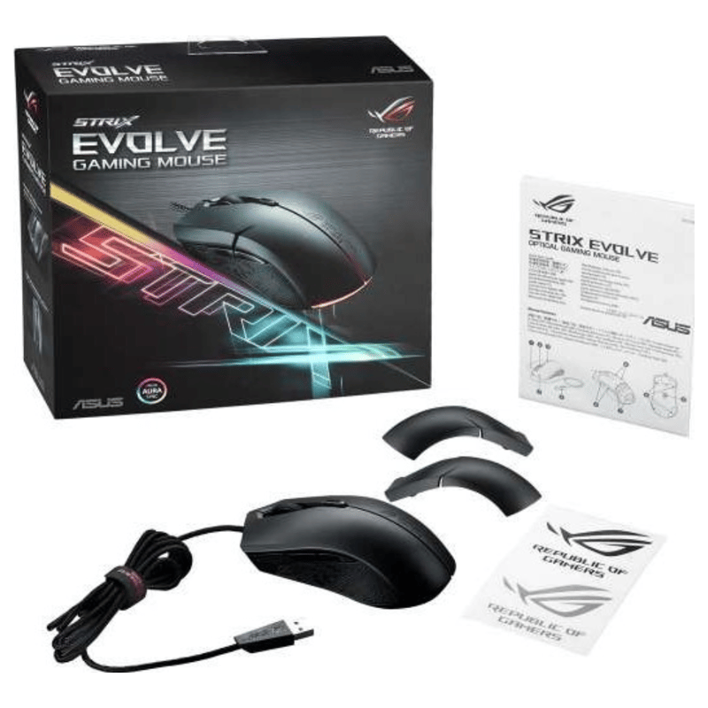 ماوس ASUS ROG Strix Evolve P302 7200 DPI USB RGB أسود - 1