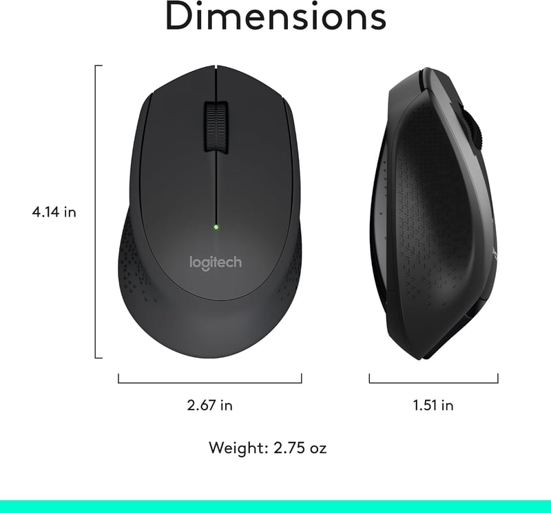 Logitech MK345 Wireless Combo Keyboard and Mouse Black - 6