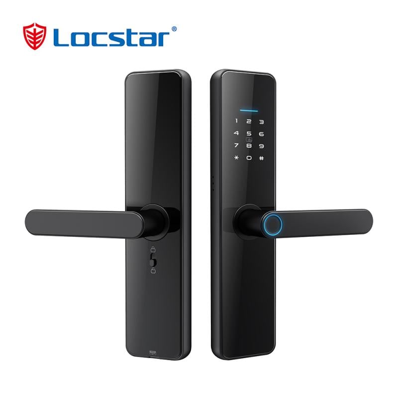 Locstar LS-C91 Smart Door Lock Fingerprint Keypad Tuya App Black - 1