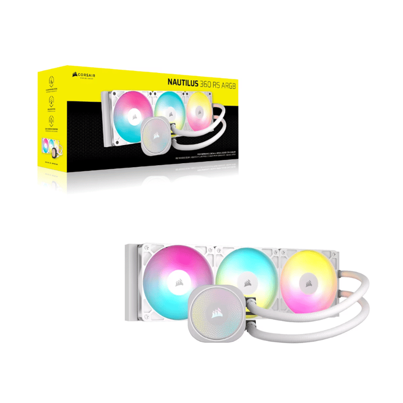 مبرد Corsair Nautilus 360mm AIO Liquid ARGB أبيض - 1