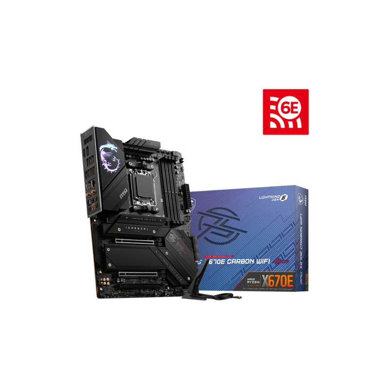 لوحة أم MSI MPG Carbon X670E WiFi AM5 DDR5 ATX أسود - 1