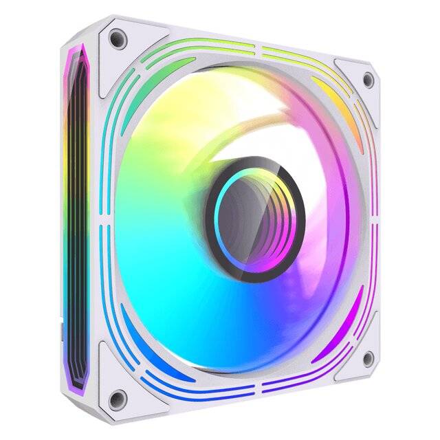 DarkFlash INF 24T 120mm ARGB Case Fan 5-in-1 Pack White - 3