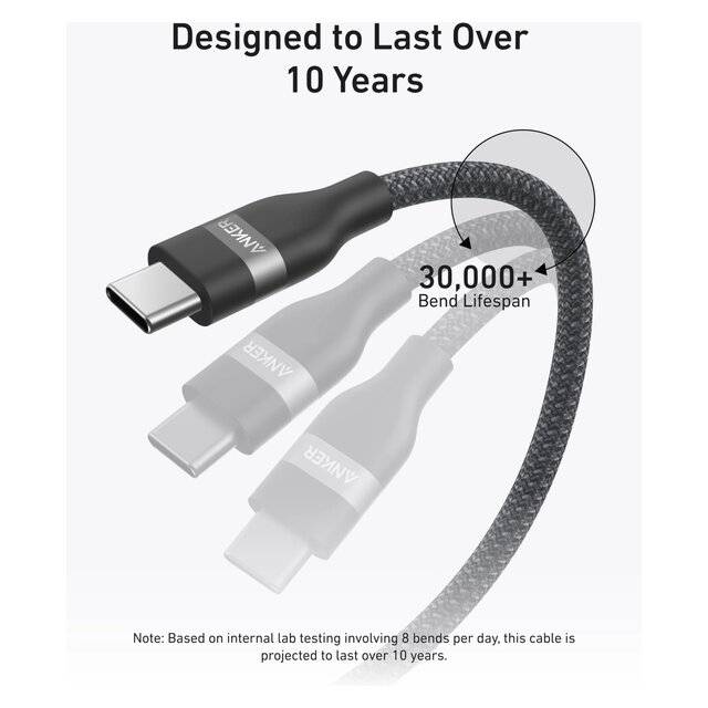 كيبل Anker USB-C إلى USB-C 240W 182cm - 4