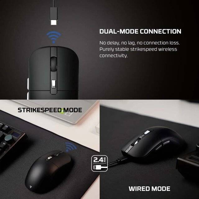 ماوس Fantech Kanata S WG9S 12000 DPI Dual-Mode أصفر - 4