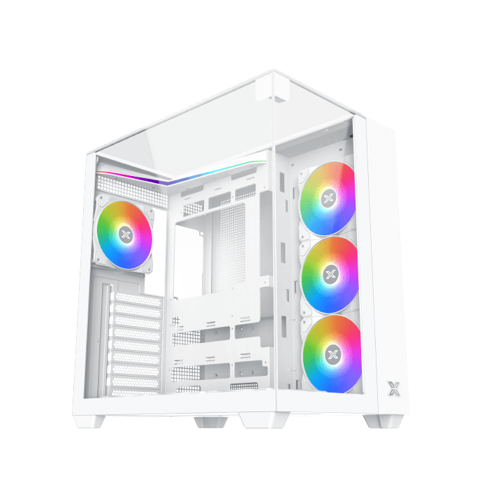 XIGMATEK Aqua V Mid-Tower ATX Case White Tempered Glass - 2