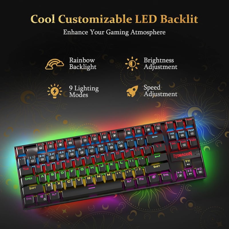 كيبورد Redragon Kumara K552 TKL ميكانيكي RGB سلكي - 3