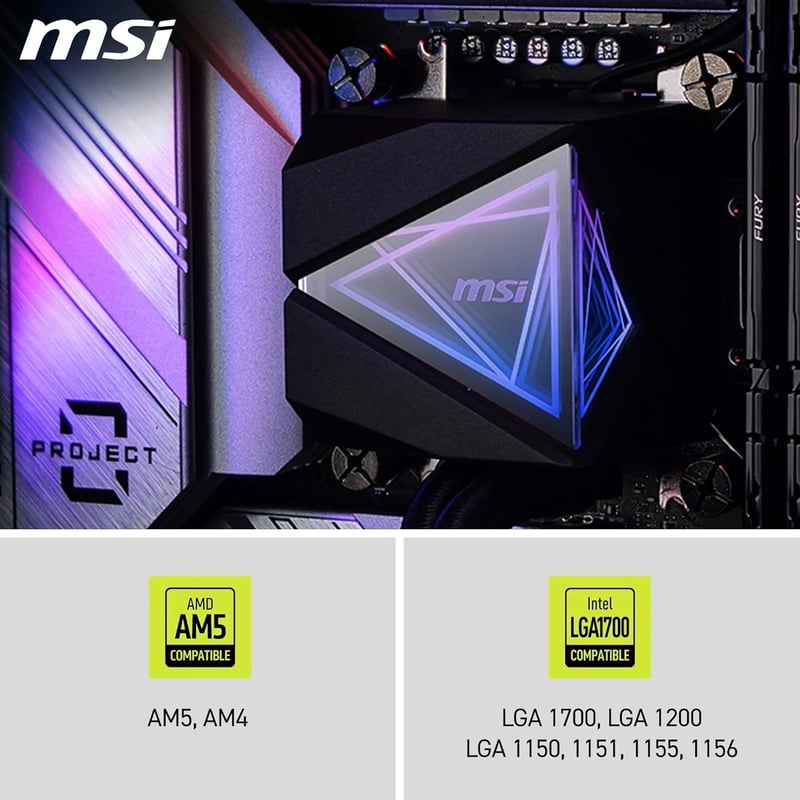 مبرد MSI MAG Coreliquid I360 360mm AIO سائل ARGB أبيض - 7