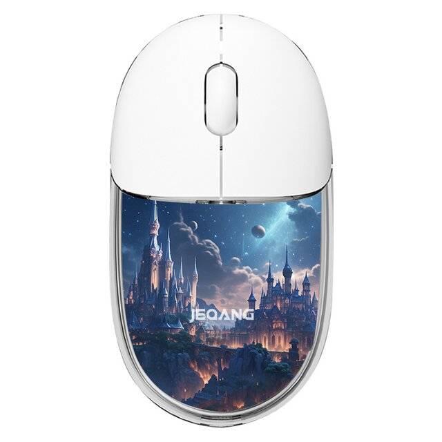 ماوس Jeqang JW-D236 1600 DPI Dual-Mode لاسلكي RGB أبيض - 1