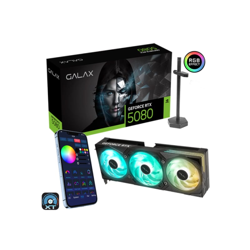 كارت شاشة GALAX EX GeForce RTX 5080 16GB GDDR7 1-Click OC Edition أسود - 4