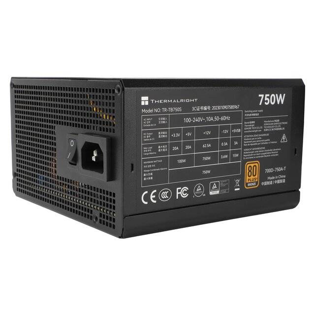 باور سبلاي Thermalright TB-750S 750W 80+ Bronze غير معياري أسود - 1