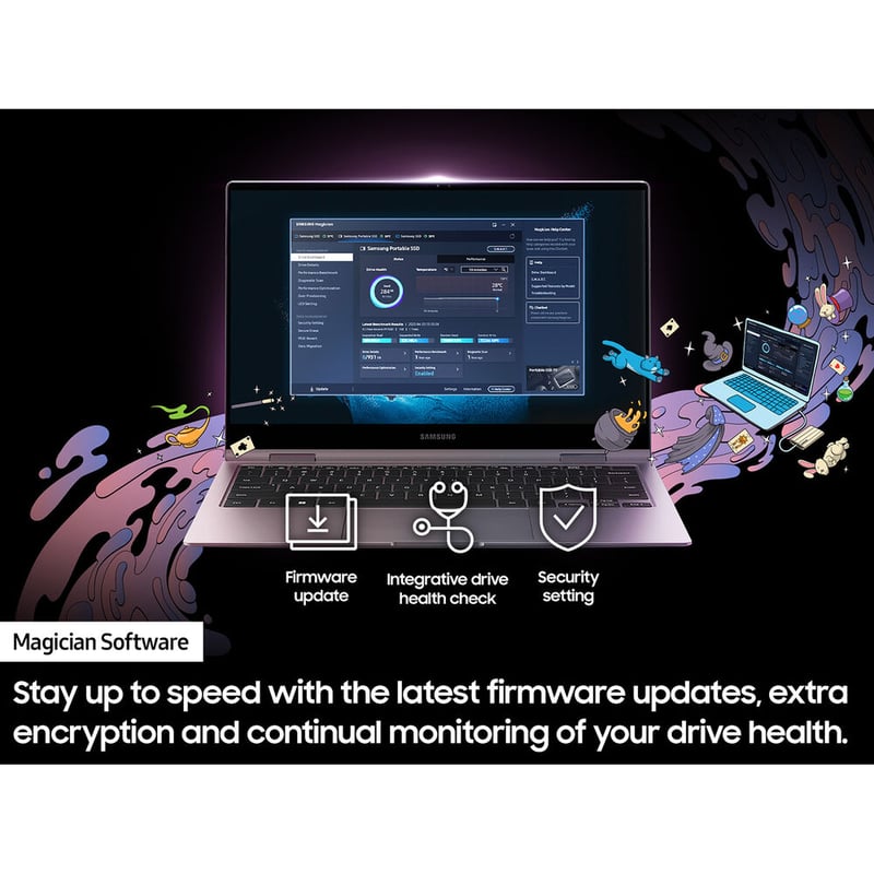 Samsung T9 4TB USB 3.2 Gen 2x2 Portable SSD Black - 2