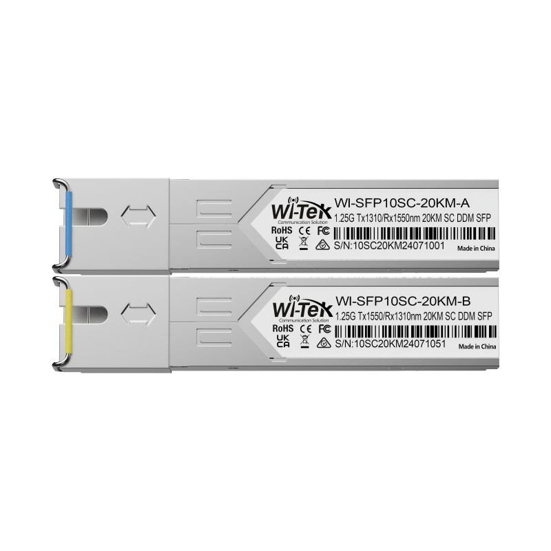 WI-TEK WI-SFP10SC-20KM 1000Mbps Single-Mode SC Transceiver 20km - 4