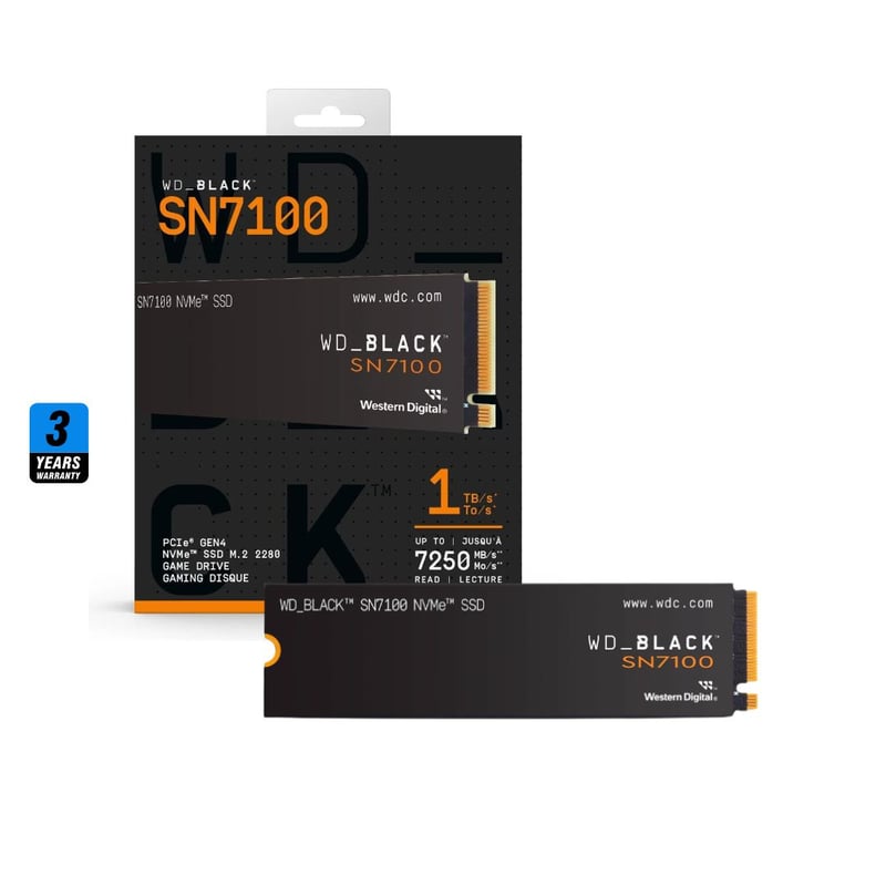 WD Black SN7100 1TB NVMe M.2 PCIe 4.0 2280 SSD - 1