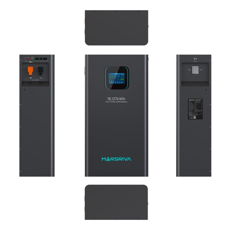 Marsriva Master Series MR-LBP48-314-WMT 16.07kWh 51.2V LiFePO4 Battery - 6
