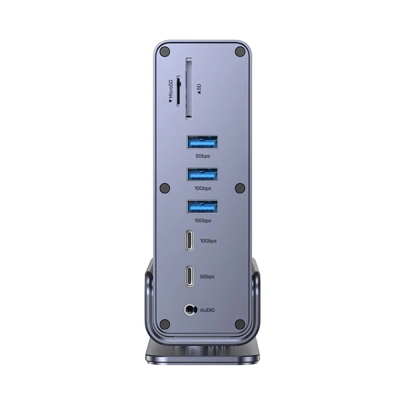 شاحن Unitek DisplayLink محطة توصيل Triple 4K 100W PD رمادي - 17