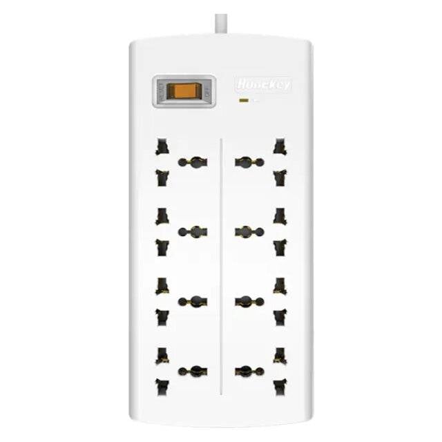 شريط طاقة Huntkey SZM804 2500W 8 مقابس 5M أبيض - 2