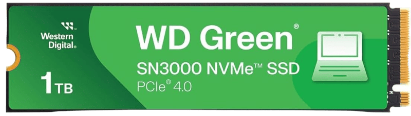 Western Digital Green SN3000 1TB NVMe M.2 PCIe 4.0 SSD - 5