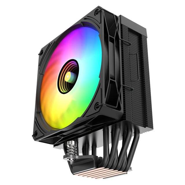 مبرد Zeus ZC-600 Air Freeze LCD 120mm 220W TDP ARGB أسود - 7