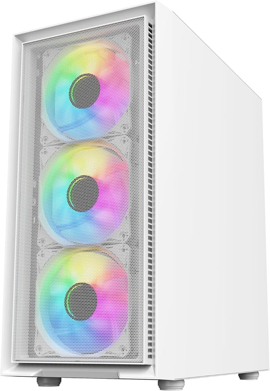 SAMA M-ATX Mini-Tower Case White Tempered Glass - 7