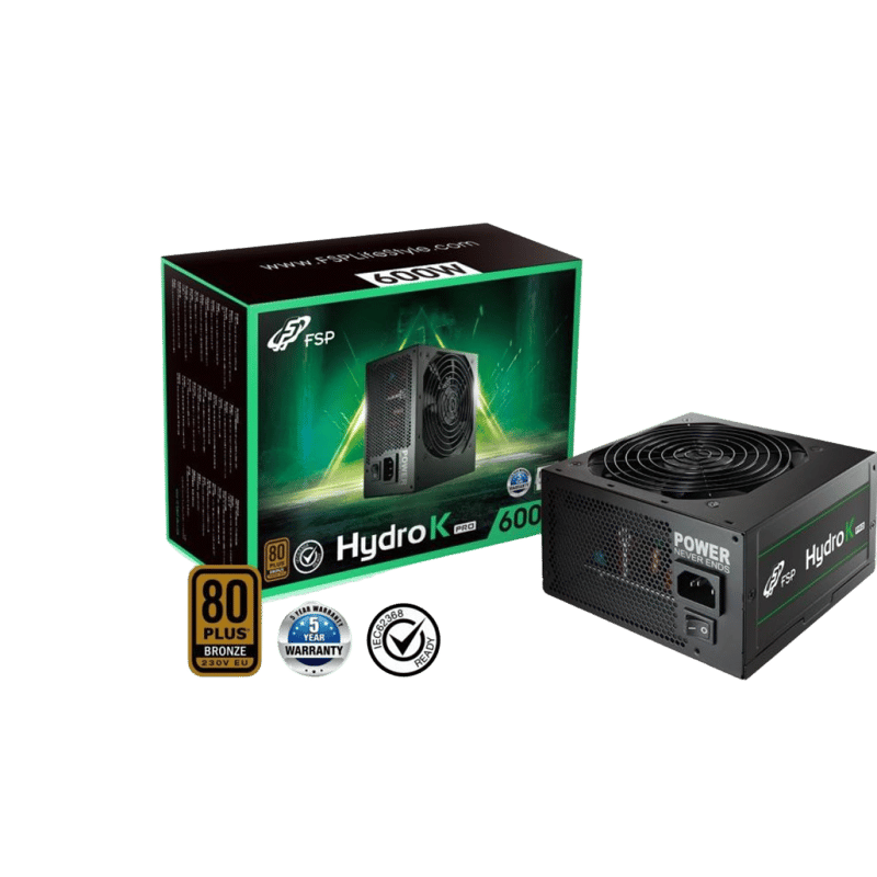 FSP Hydro K PRO 600W 80 Plus Bronze ATX Power Supply - 6