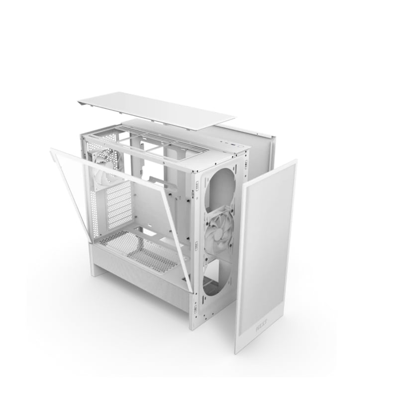 كيس NZXT H5 Flow Mid-Tower ATX أبيض RGB - 3