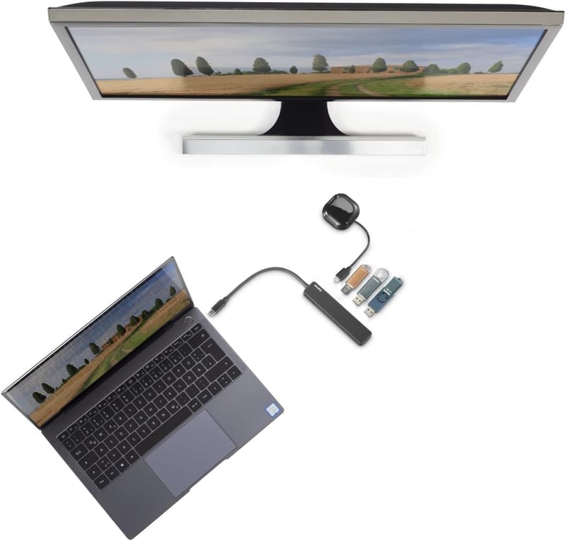 محول USB Hama 5-Port USB-C مع HDMI 4K وشحن USB-C PD - 5