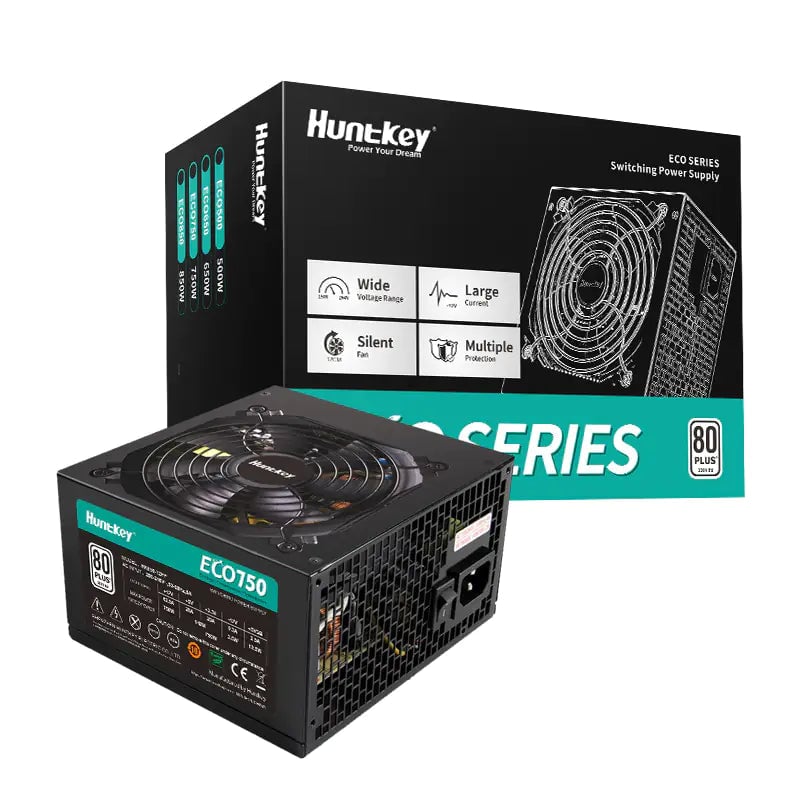 باور سبلاي Huntkey ECO750 750W 80+ Bronze غير معياري - 1