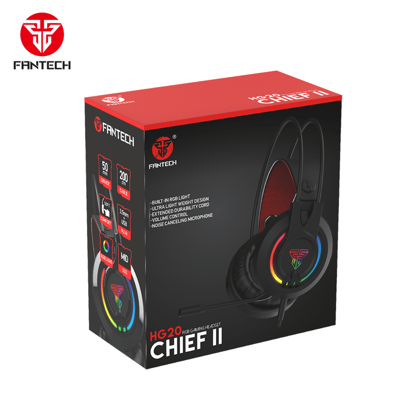 سماعات Fantech HG20 RGB للألعاب سلكي أسود - 7