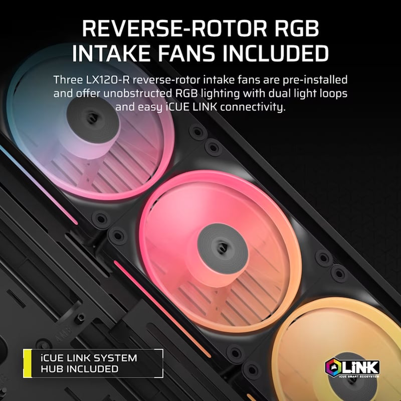 كيس Corsair Frame 4500X Mid-Tower ATX أسود ARGB زجاج مقوى - 3