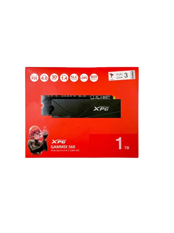 SSD ADATA GAMMIX S60 1TB NVMe M.2 PCIe Gen4 - 3