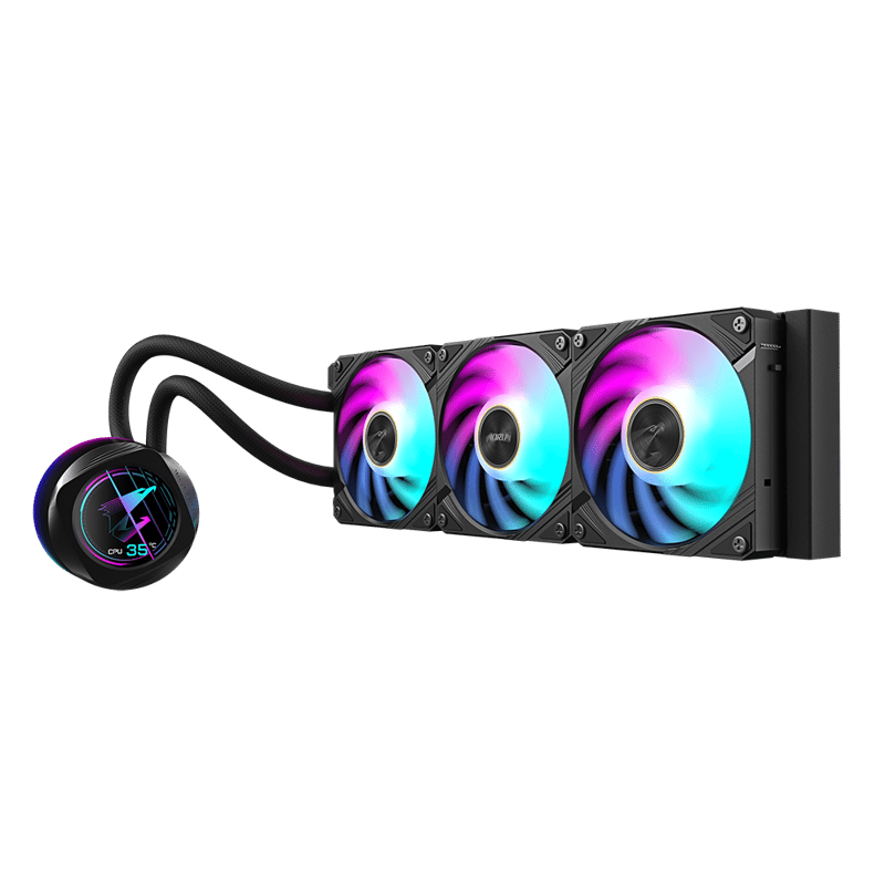 مبرد Gigabyte Aorus Waterforce X II 360mm AIO سائل أبيض ARGB LCD - 2