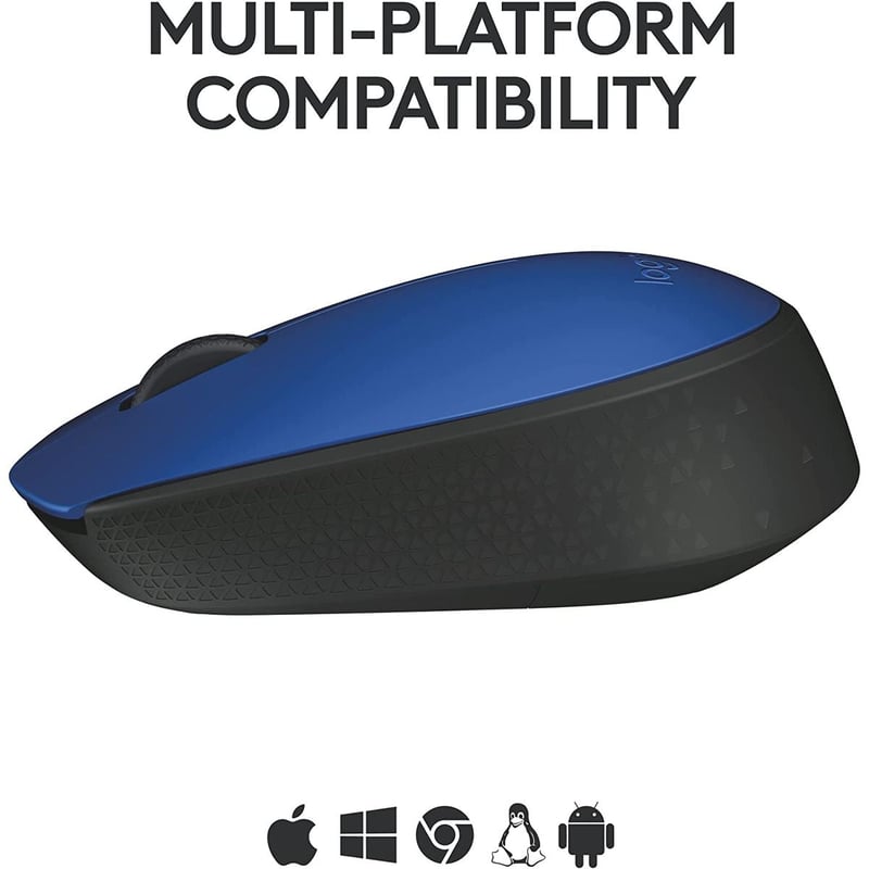 ماوس Logitech M171 1000 DPI لاسلكي أسود - 31
