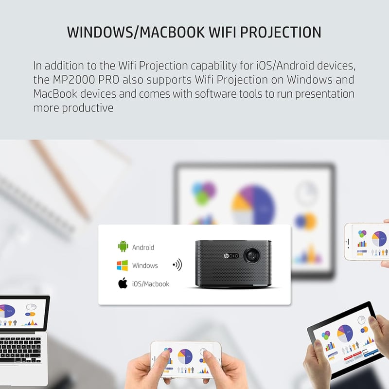 بروجيكتور HP MP2000 Pro أبيض - 5