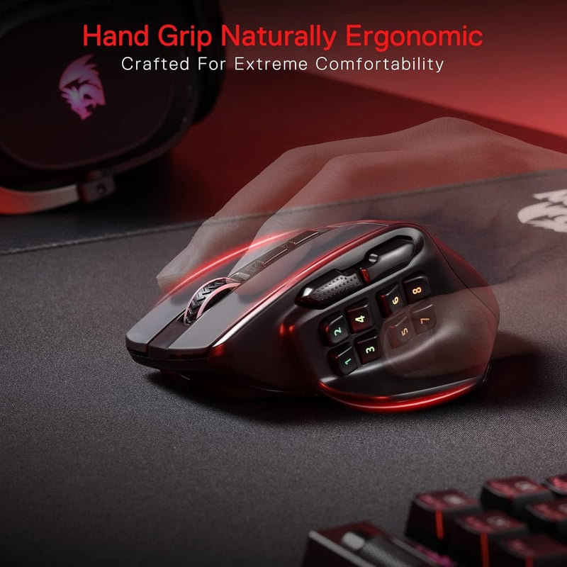 Redragon M811 RGB Gaming Mouse 12400 DPI Wired Black - 5