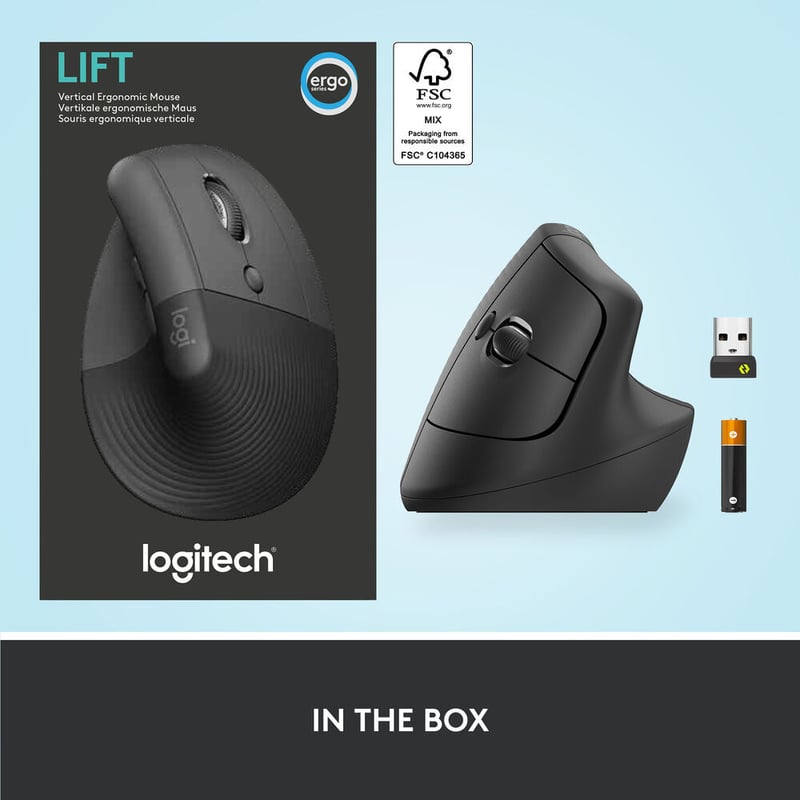 ماوس Logitech Lift Vertical Ergonomic 4000 DPI لاسلكي وردي - 33
