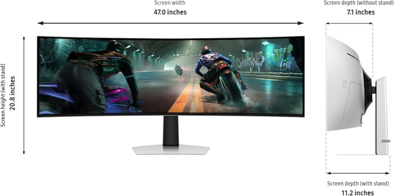 Samsung Odyssey OLED G9 49" DQHD 240Hz OLED Curved Gaming Monitor - 8