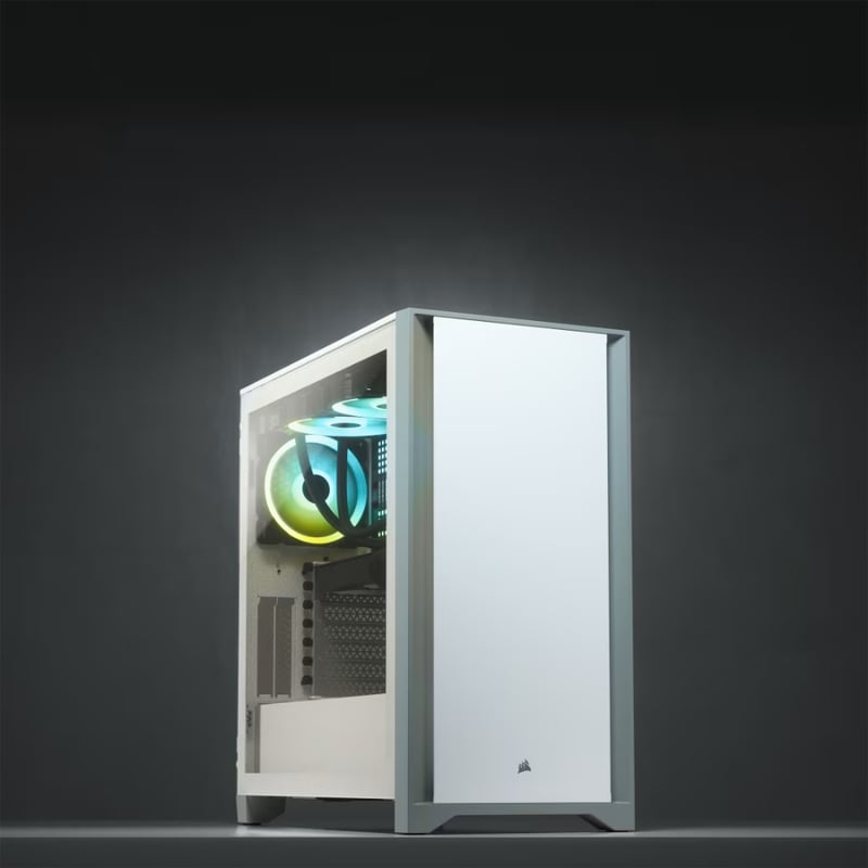 كيس Corsair iCUE 4000D RGB Mid-Tower ATX أبيض - 2